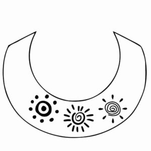 Desenho de Colar Africano Desenho Colorir Imprimir 04