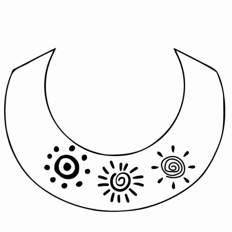 Desenhos de Colar Africano para Imprimir e Colorir