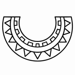 Desenho de Colar Africano Desenho Colorir Imprimir 05