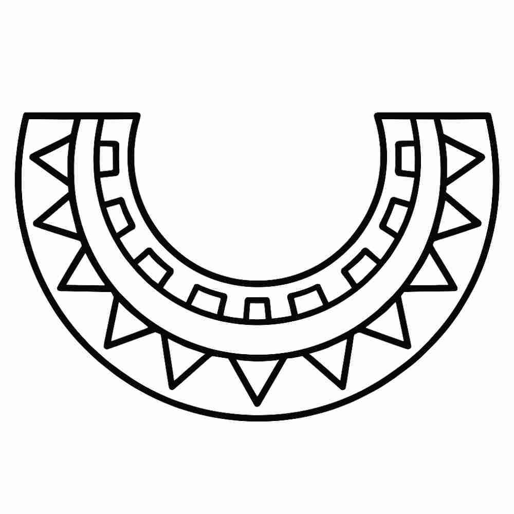 Desenho de Colar Africano Desenho Colorir Imprimir 05