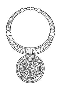 Desenho de Colar Africano Desenho Colorir Imprimir 10
