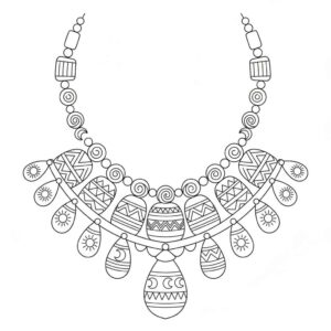 Desenho de Colar Africano Desenho Colorir Imprimir 13