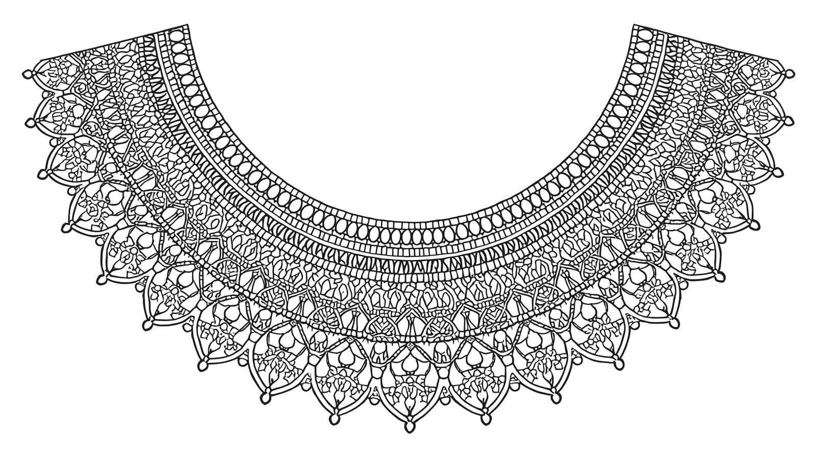 Desenho de Colar Africano Desenho Colorir Imprimir 17