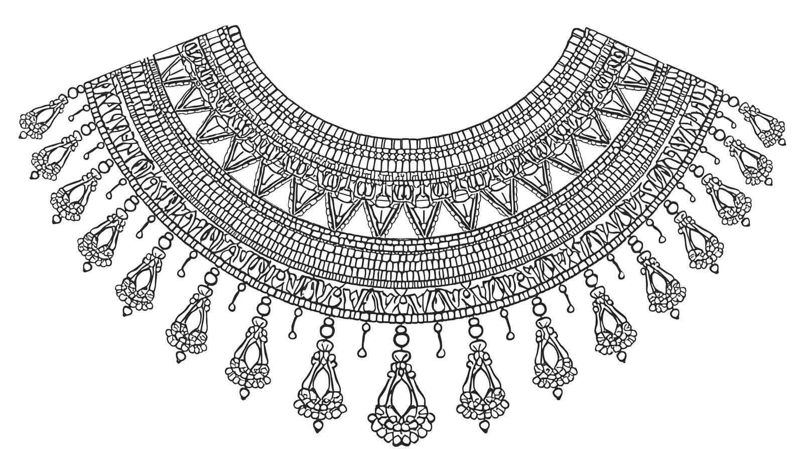 Desenho de Colar Africano Desenho Colorir Imprimir 21