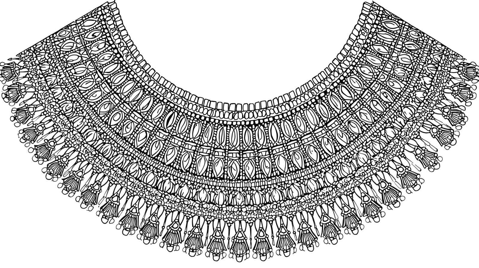 Desenho de Colar Africano Desenho Colorir Imprimir 23