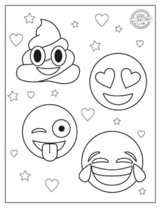 Desenho de Emoji Desenho Colorir Imprimir 19