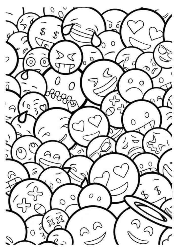 Desenho de Emoji Desenho Colorir Imprimir 42