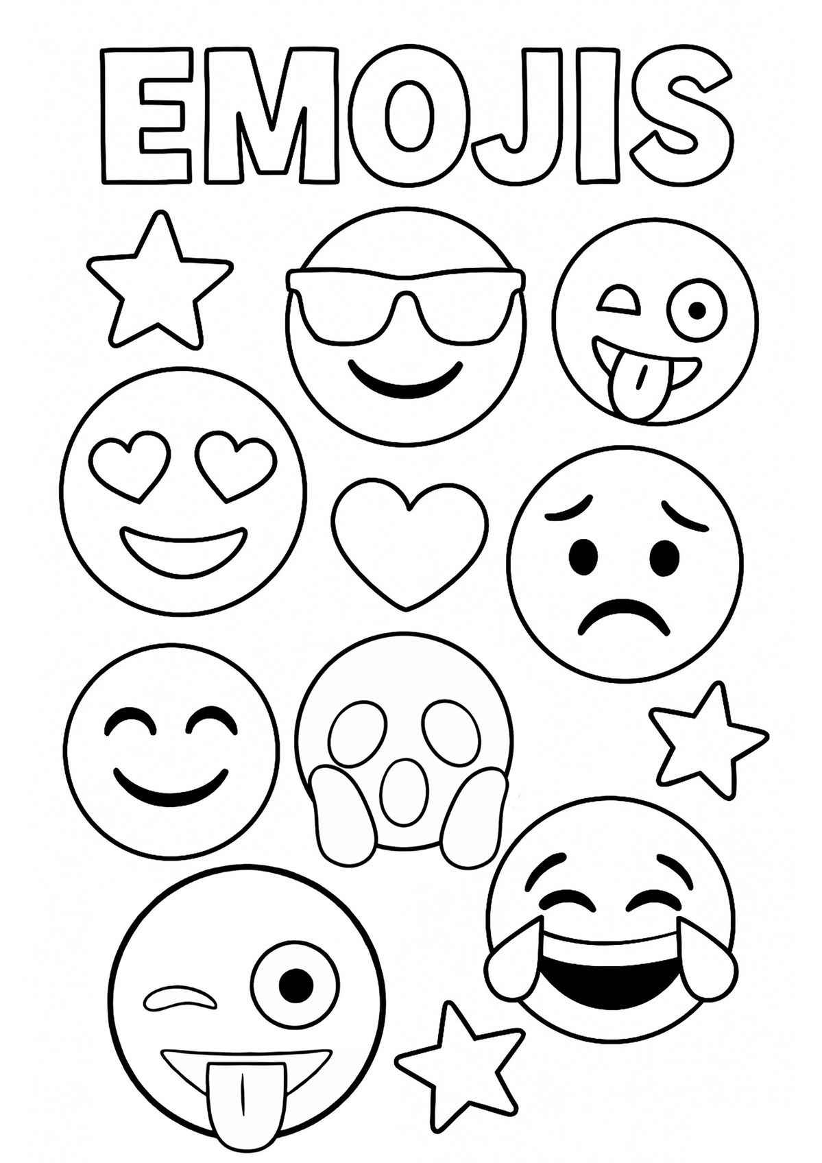 Desenho de Emoji Desenho Colorir Imprimir 55