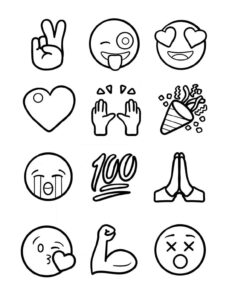 Desenho de Emoji Desenho Colorir Imprimir 59