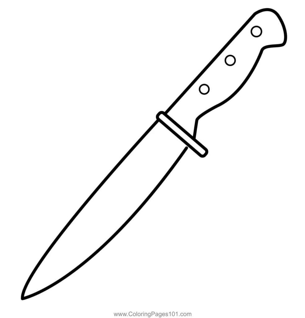 Desenhos de Faca para Imprimir e Colorir