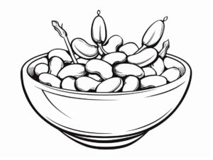 Desenho de Feijão Desenho Colorir Imprimir 03