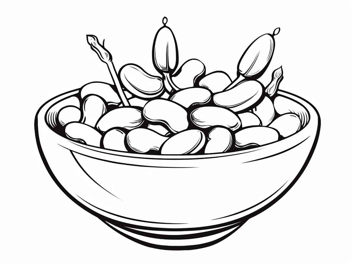 Desenho de Feijão Desenho Colorir Imprimir 03