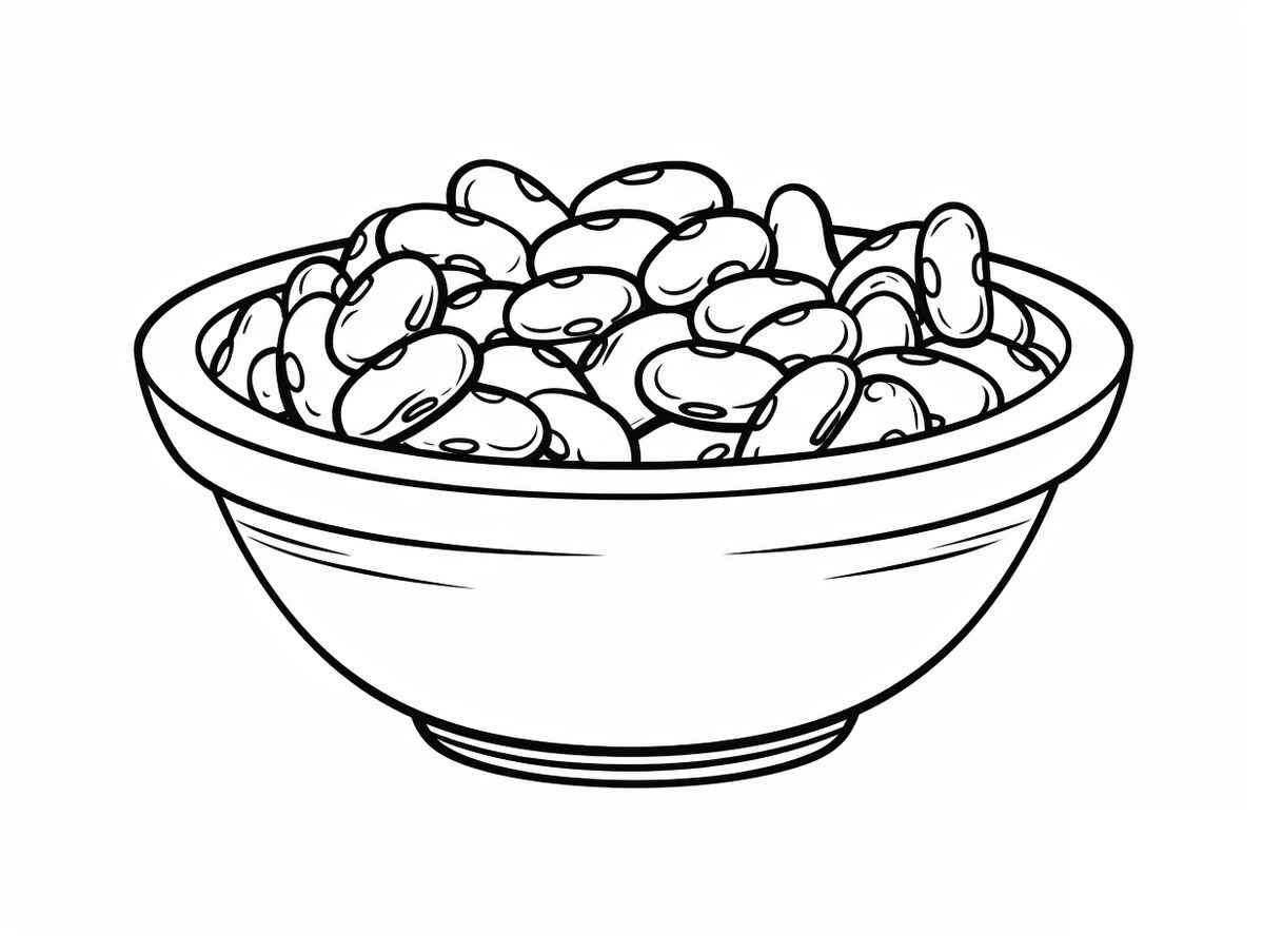 Desenho de Feijão Desenho Colorir Imprimir 06