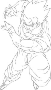 Desenho de Gohan Desenho Colorir Imprimir 03