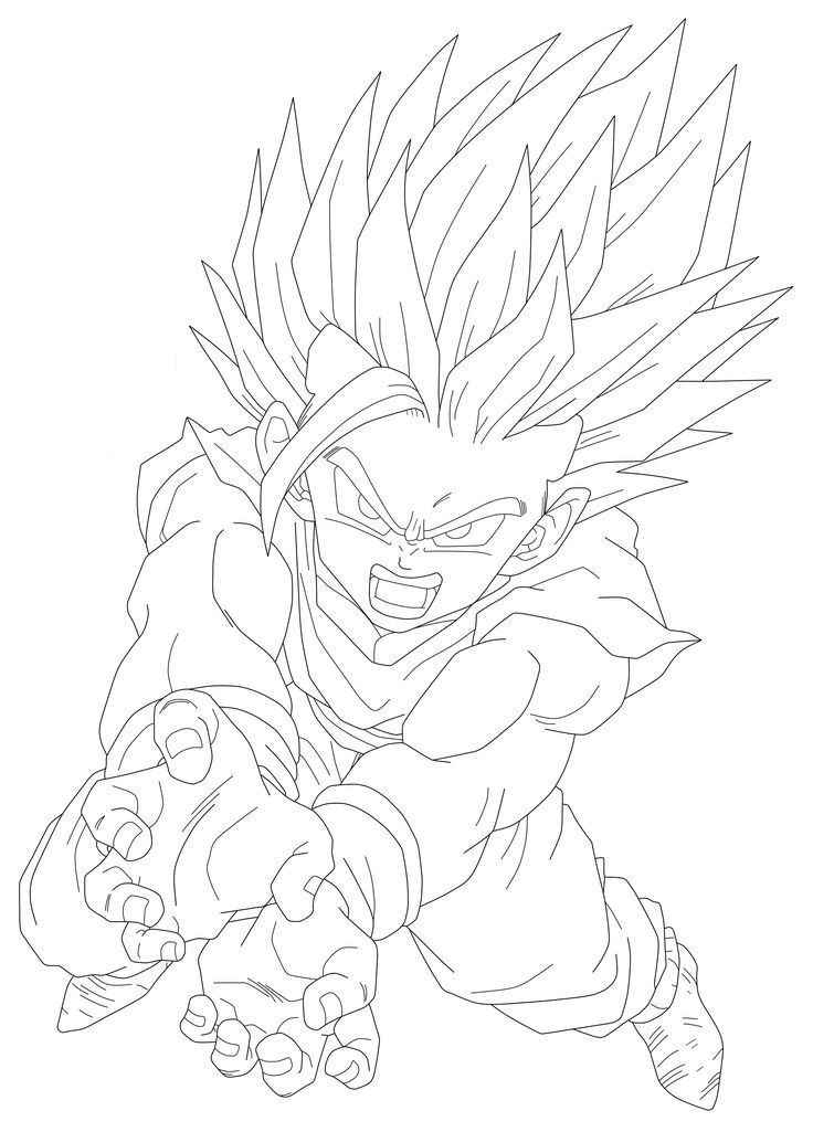 Desenho de Gohan Desenho Colorir Imprimir 07