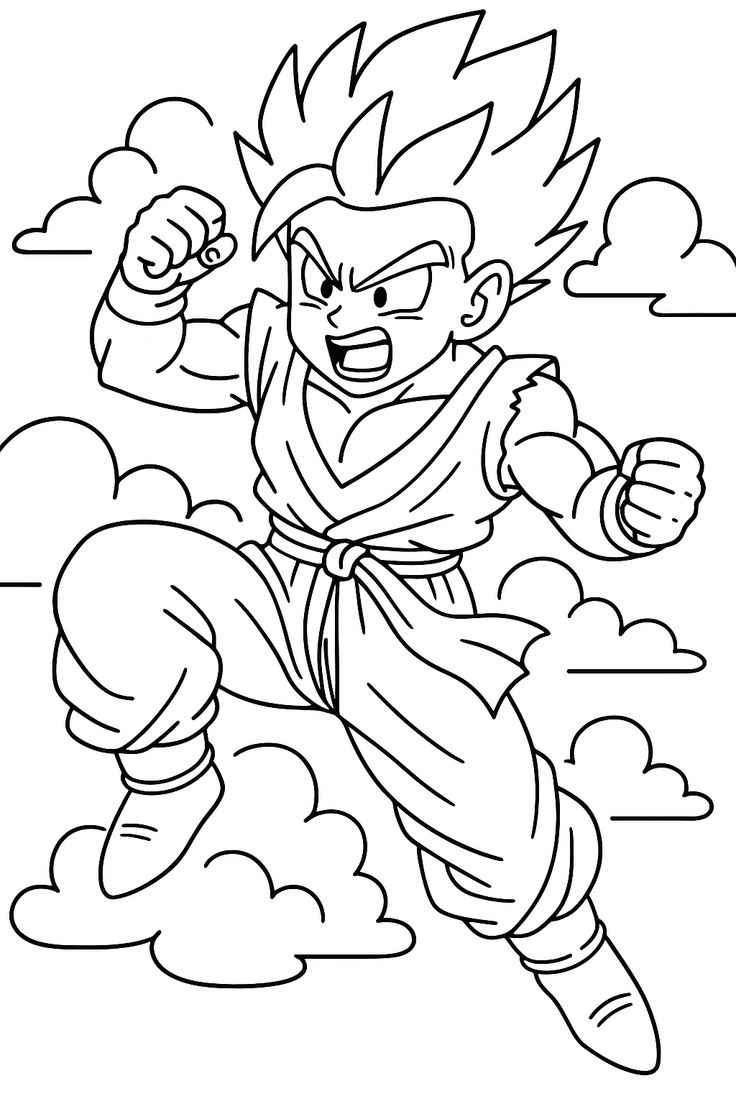 Desenho de Gohan Desenho Colorir Imprimir 08