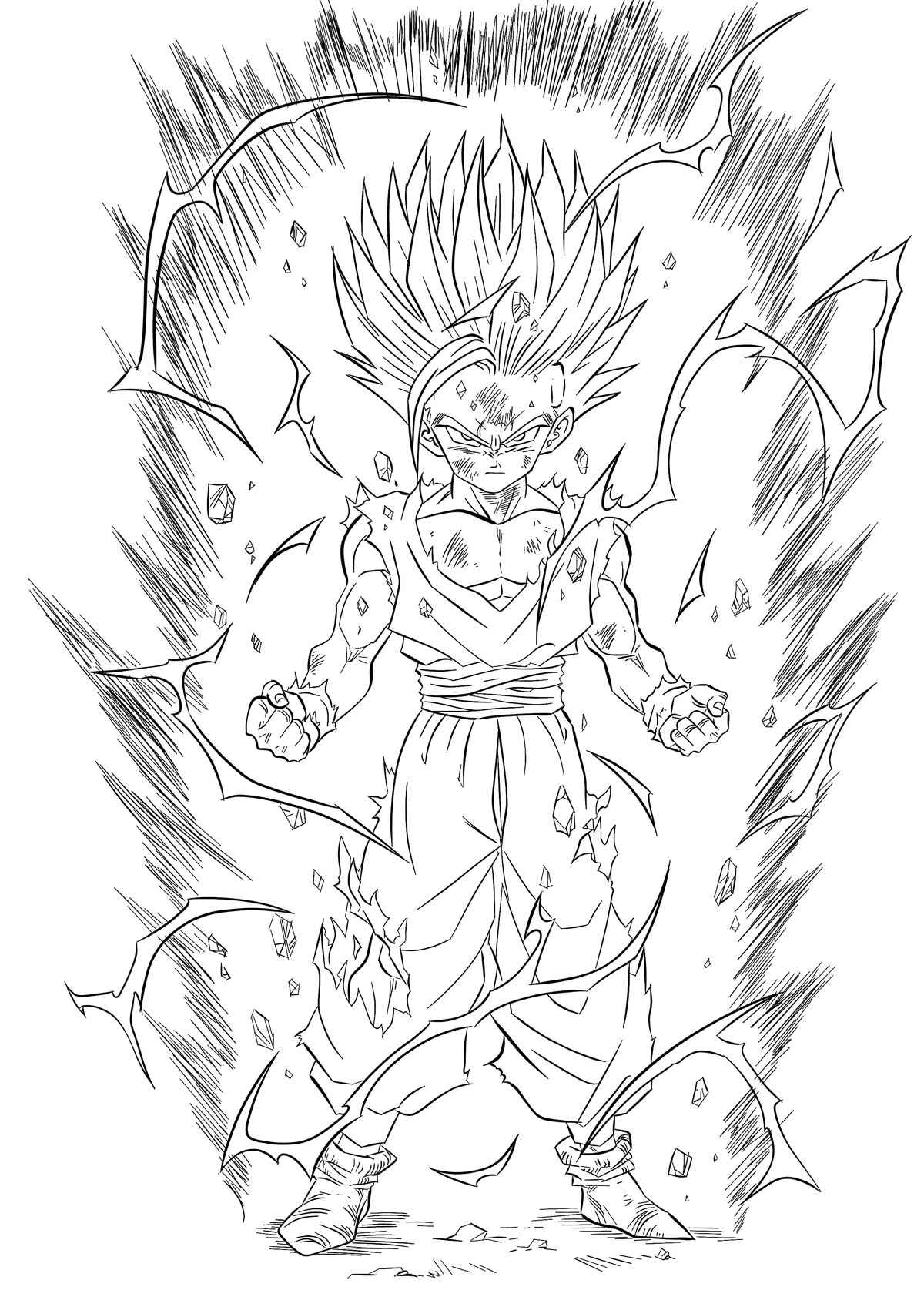 Desenho de Gohan Desenho Colorir Imprimir 09
