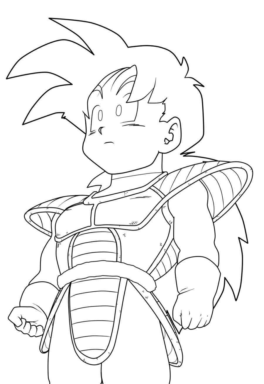 Desenho de Gohan Desenho Colorir Imprimir 10