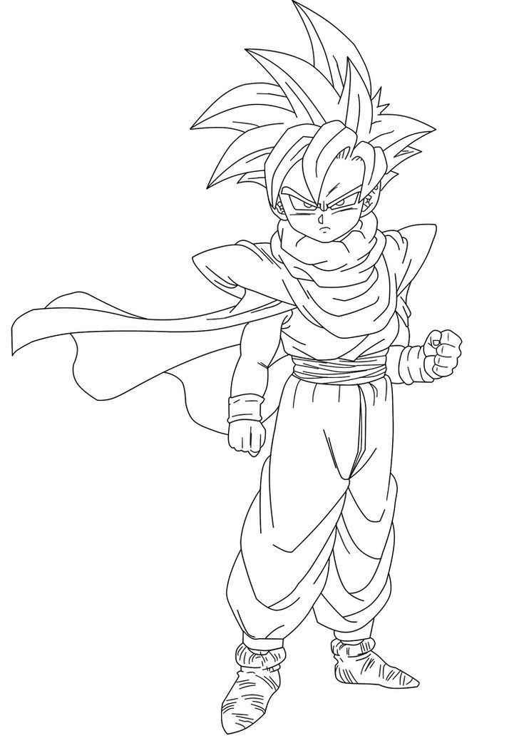 Desenho de Gohan Desenho Colorir Imprimir 12