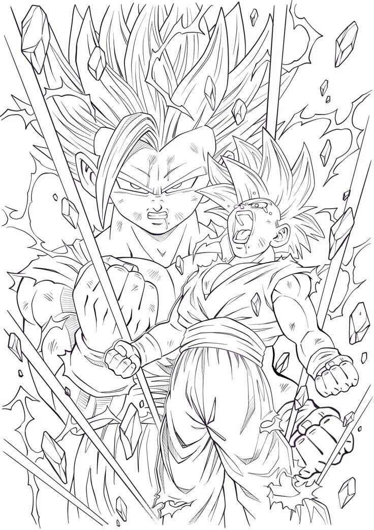Desenho de Gohan Desenho Colorir Imprimir 13