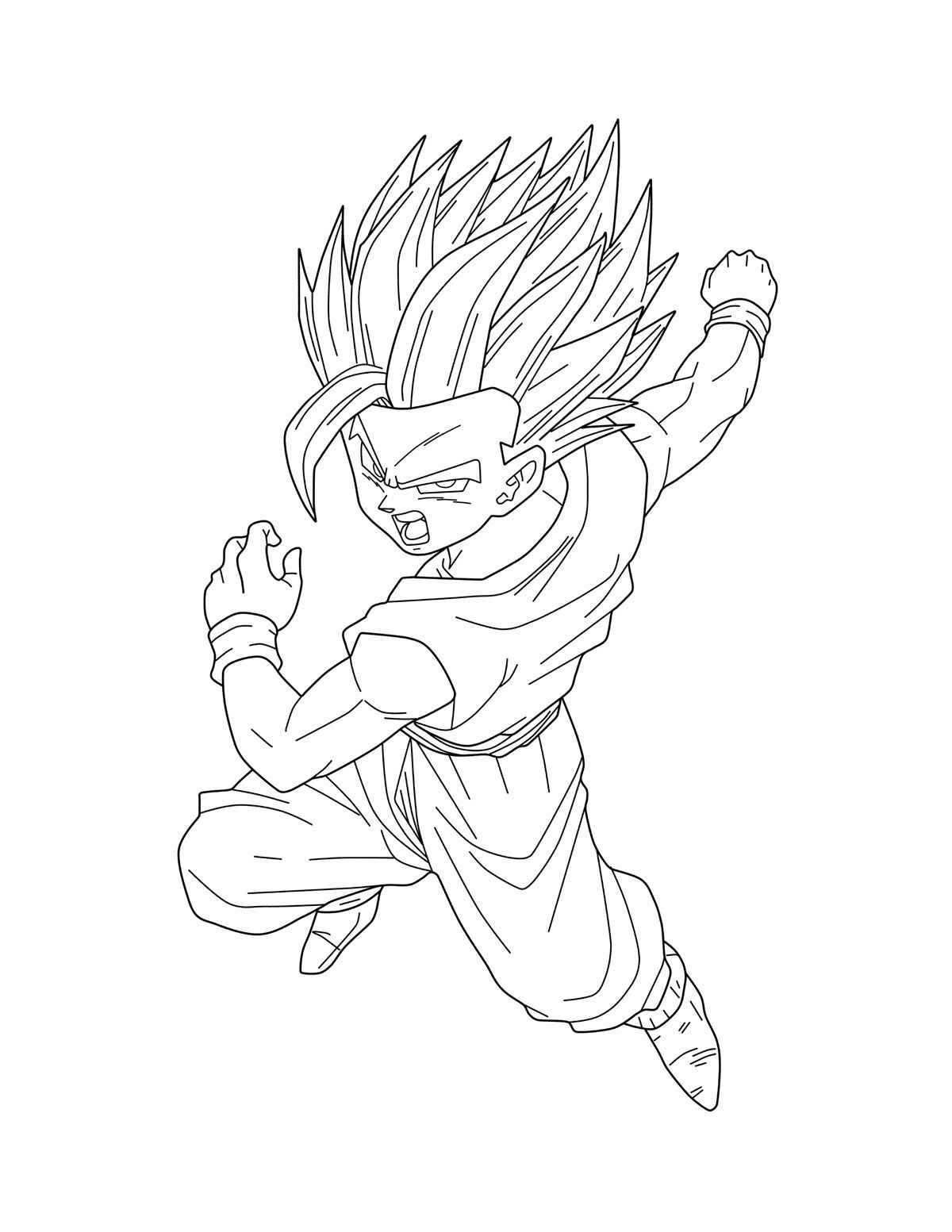 Desenho de Gohan Desenho Colorir Imprimir 14
