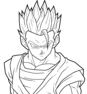 Desenho de Gohan Desenho Colorir Imprimir 17