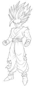 Desenho de Gohan Desenho Colorir Imprimir 18