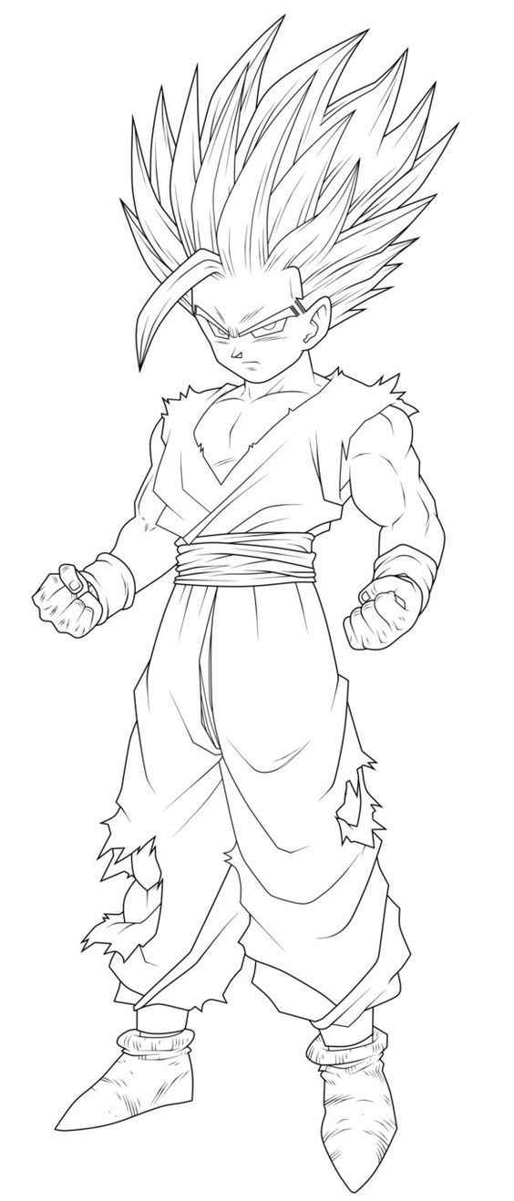 Desenho de Gohan Desenho Colorir Imprimir 18