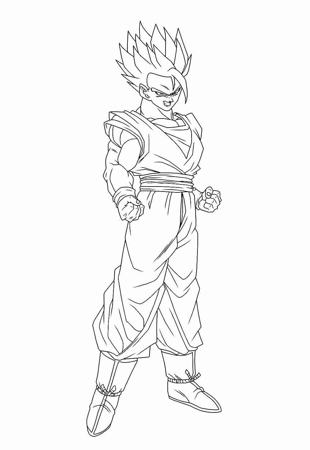 Desenho de Gohan Desenho Colorir Imprimir 25