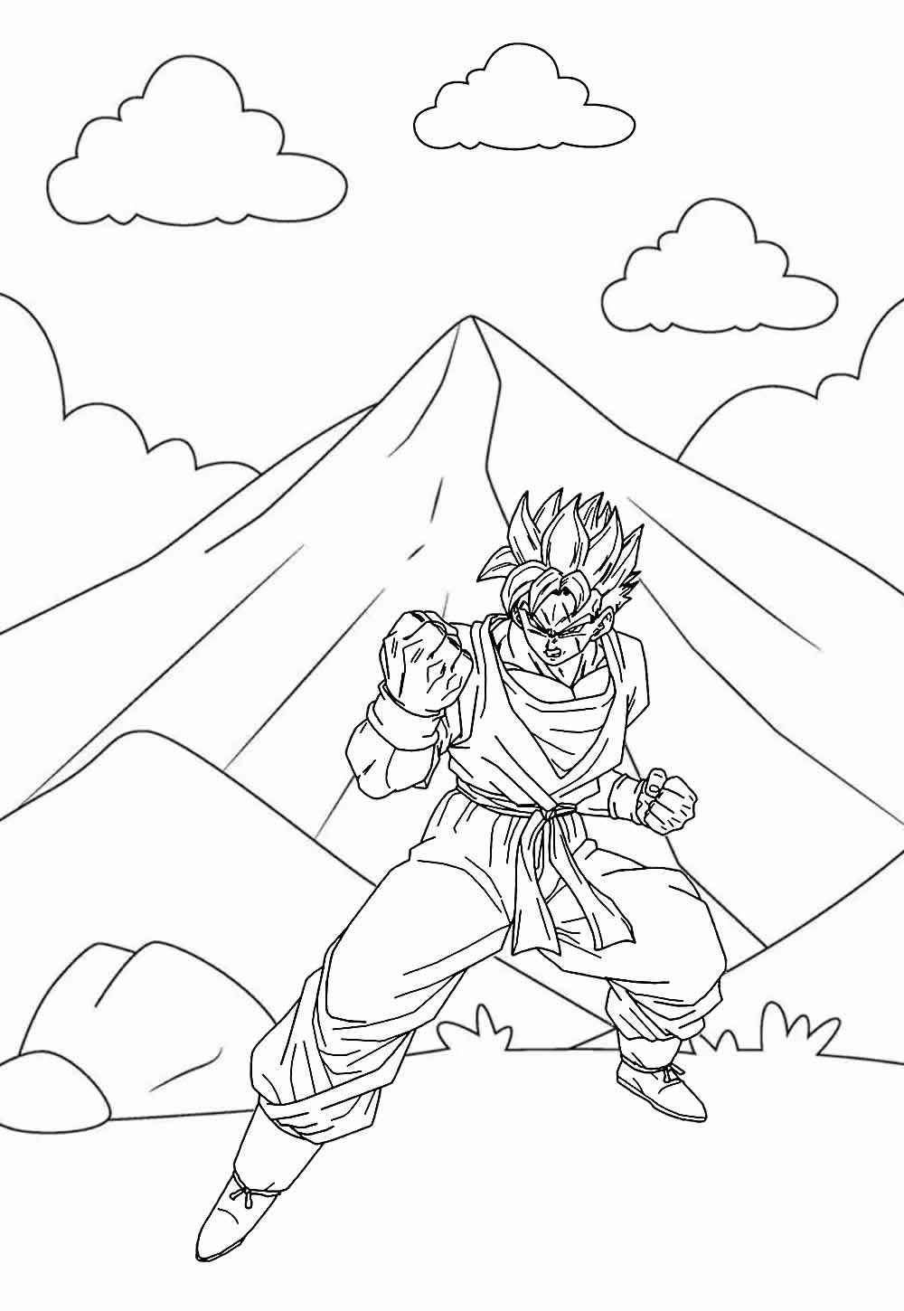 Desenho de Gohan Desenho Colorir Imprimir 27