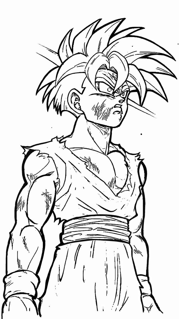 Desenho de Gohan Desenho Colorir Imprimir 28