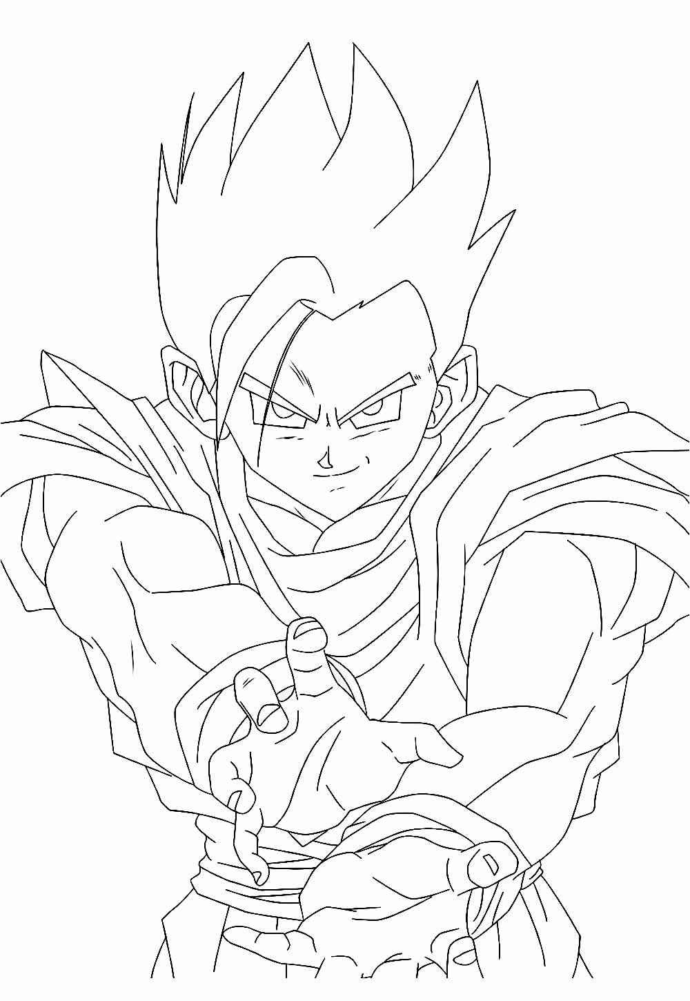 Desenho de Gohan Desenho Colorir Imprimir 30