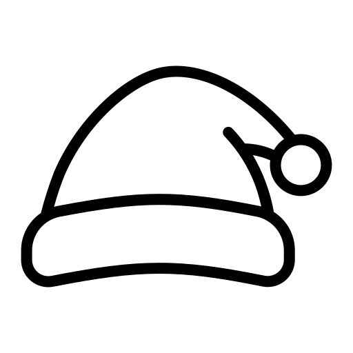 Desenho de Gorro De Natal Desenho Colorir Imprimir 02