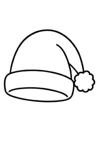 Desenho de Gorro De Natal Desenho Colorir Imprimir 03
