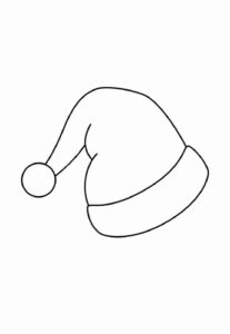 Desenho de Gorro De Natal Desenho Colorir Imprimir 04