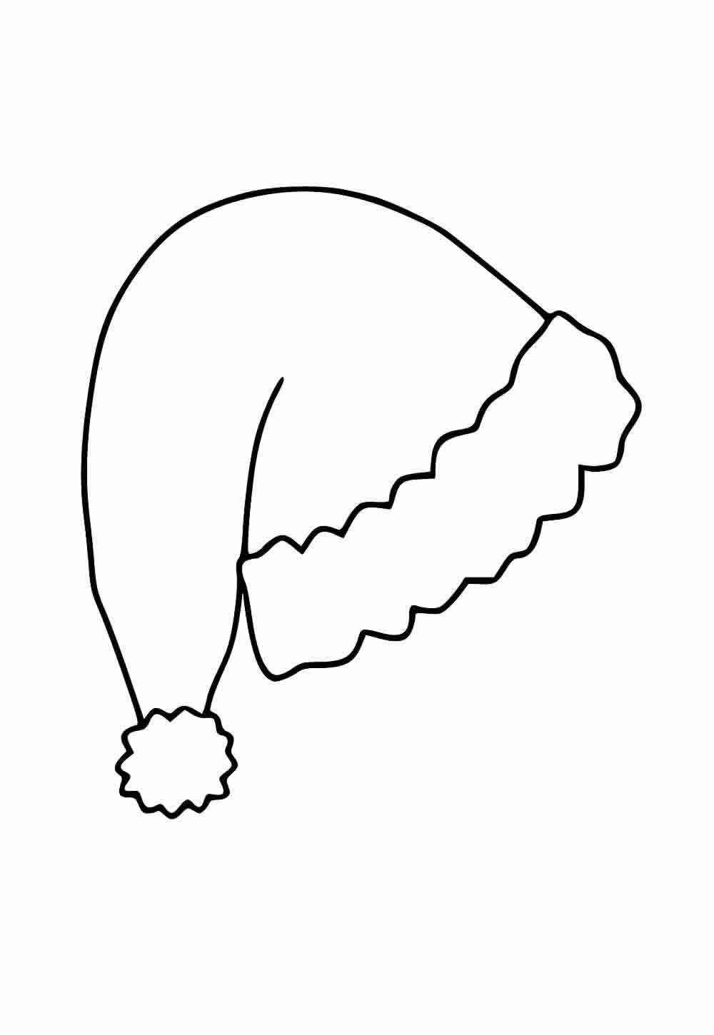 Desenho de Gorro De Natal Desenho Colorir Imprimir 07