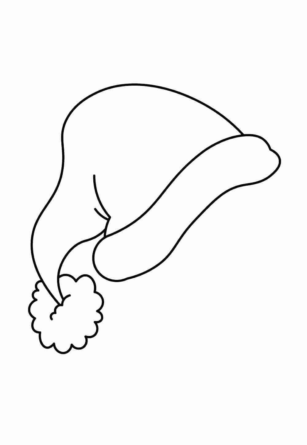 Desenho de Gorro De Natal Desenho Colorir Imprimir 09