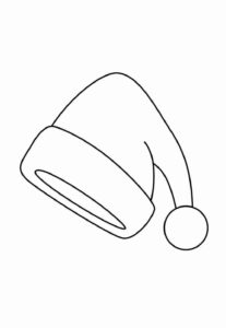 Desenho de Gorro De Natal Desenho Colorir Imprimir 11