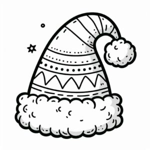 Desenho de Gorro De Natal Desenho Colorir Imprimir 15
