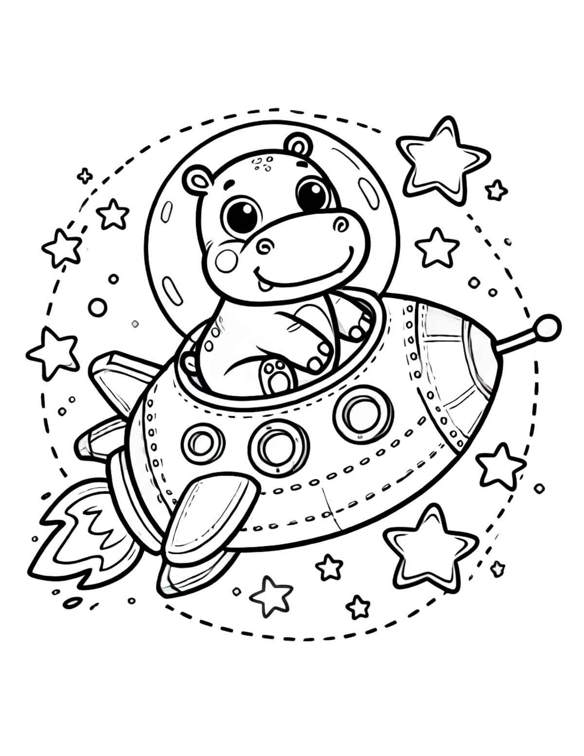 Desenho de Hipopotamo Desenho Colorir Imprimir 06