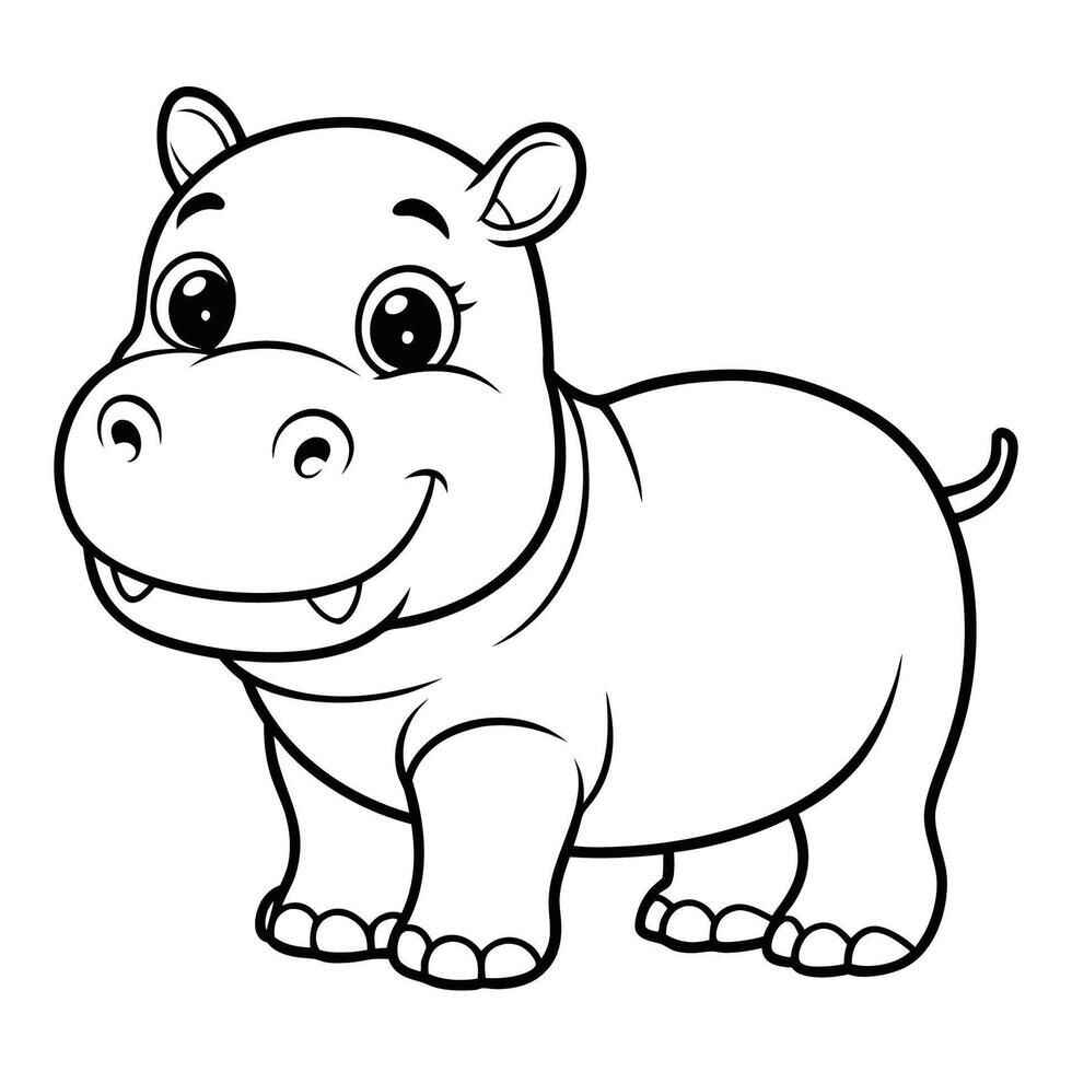 Desenho de Hipopotamo Desenho Colorir Imprimir 10