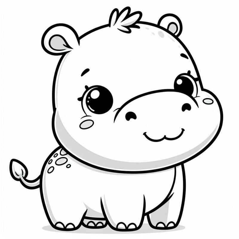 Desenho de Hipopotamo Desenho Colorir Imprimir 18