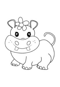 Desenho de Hipopotamo Desenho Colorir Imprimir 22