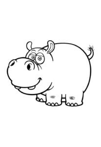 Desenho de Hipopotamo Desenho Colorir Imprimir 23