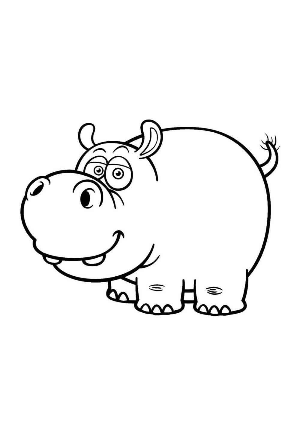 Desenho de Hipopotamo Desenho Colorir Imprimir 23