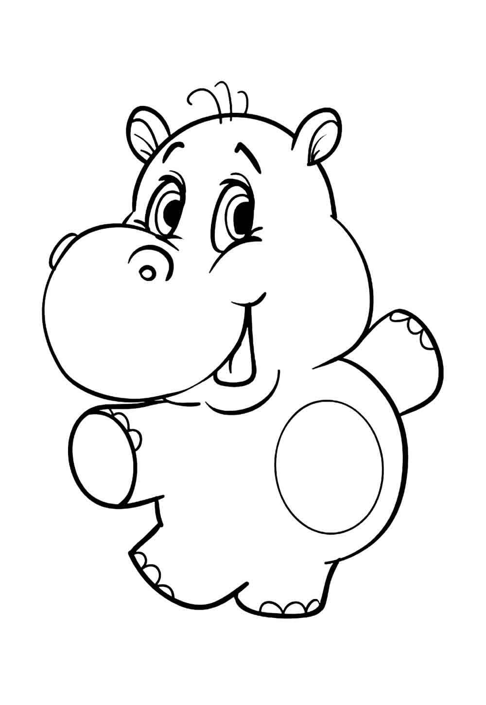 Desenho de Hipopotamo Desenho Colorir Imprimir 24