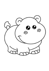 Desenho de Hipopotamo Desenho Colorir Imprimir 31