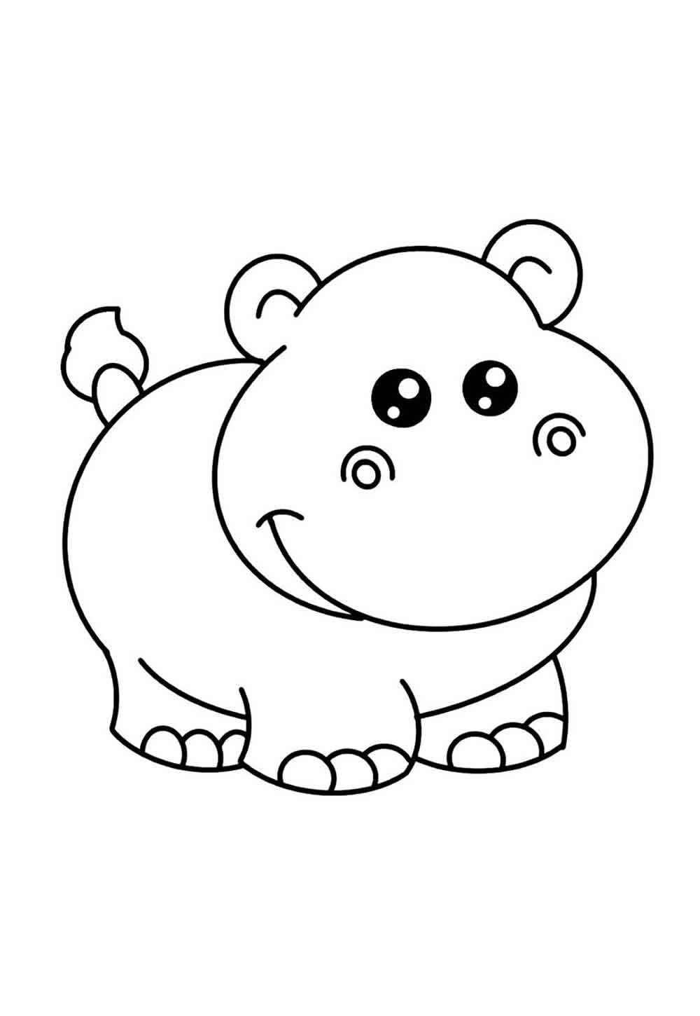 Desenho de Hipopotamo Desenho Colorir Imprimir 31