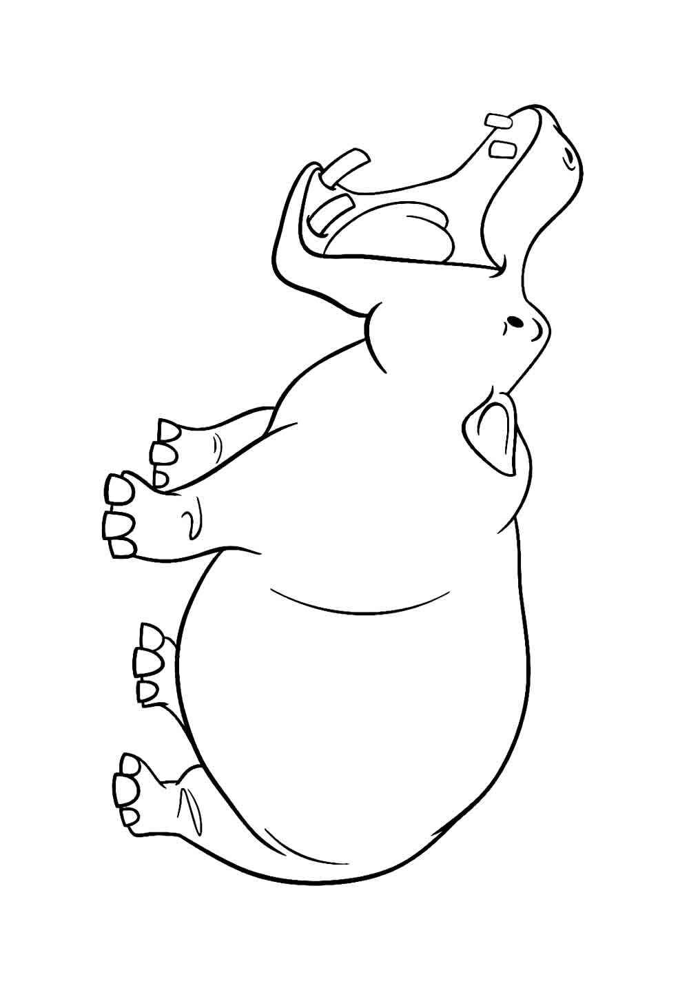 Desenho de Hipopotamo Desenho Colorir Imprimir 34
