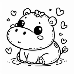 Desenho de Hipopotamo Desenho Colorir Imprimir 36